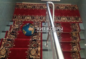 Укладка ковролина и ковровых дорожек на лестницу